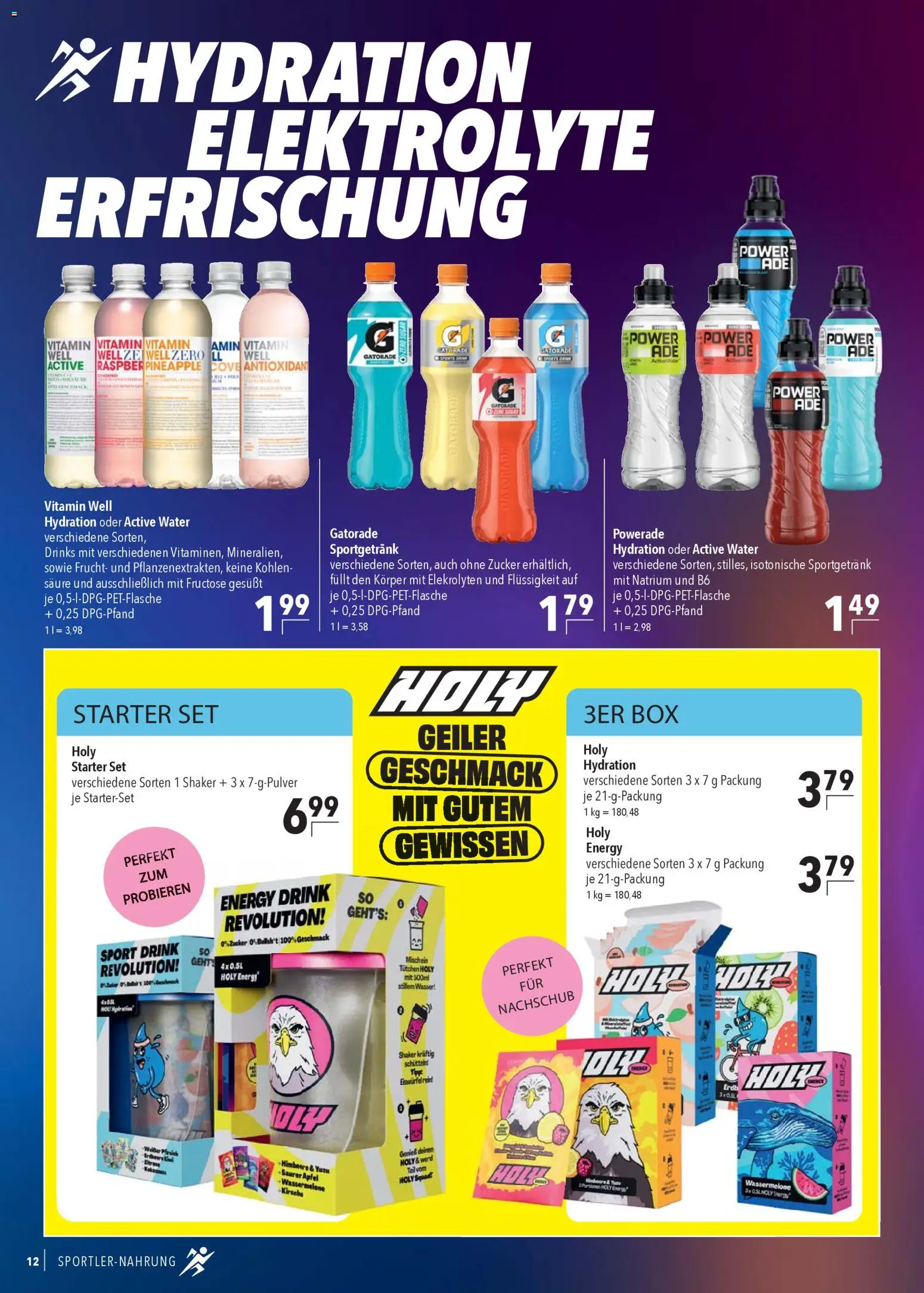 CITTI Markt Sportlernahrung – gültig ab 02.01.2026 | Seite: 12 | Produkte: Energy, Äpfel, Pfirsich, Himbeere