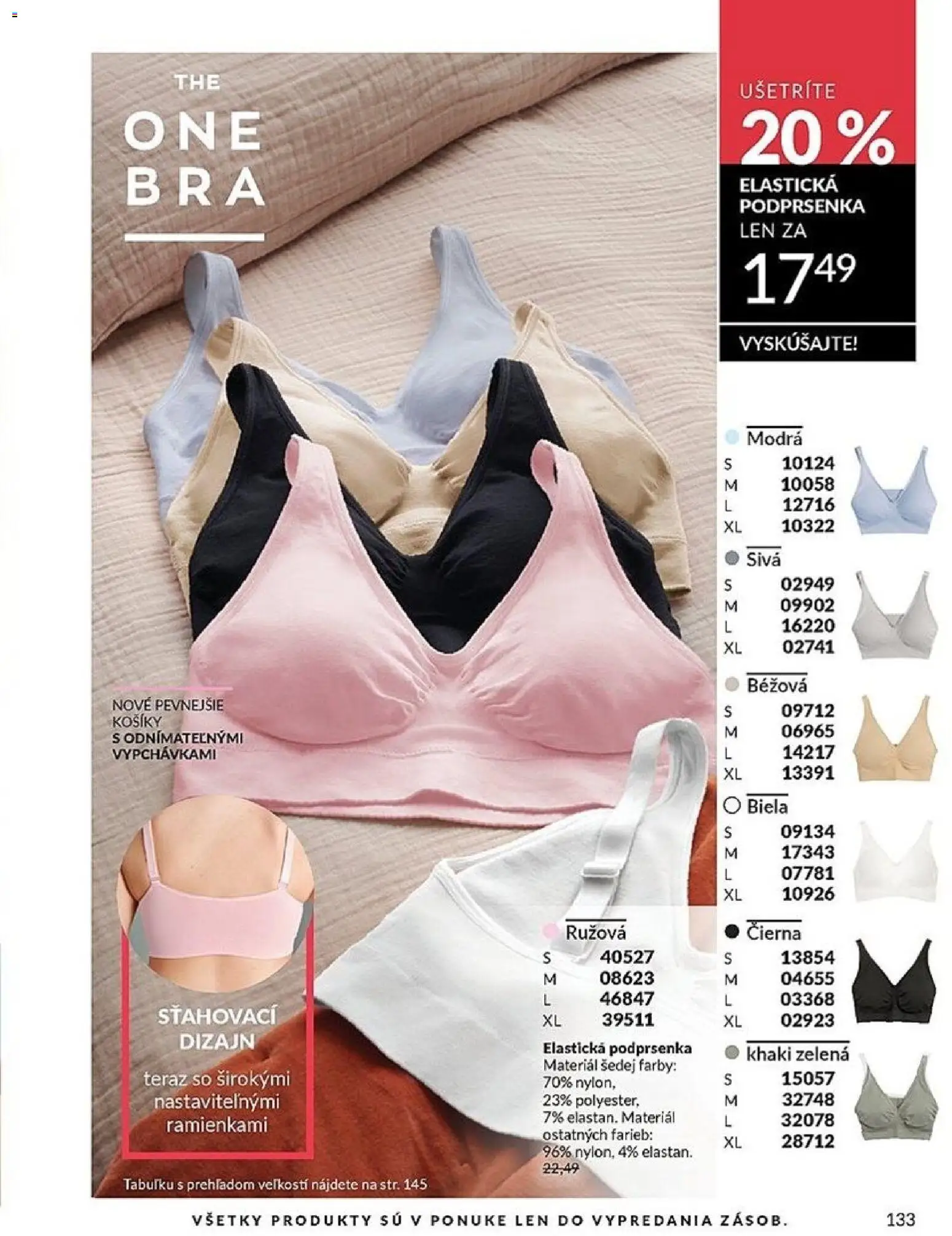 Nové Avon akcie – leták je platný od 01.01.2026 | Strana: 133 | Produkty: Podprsenka