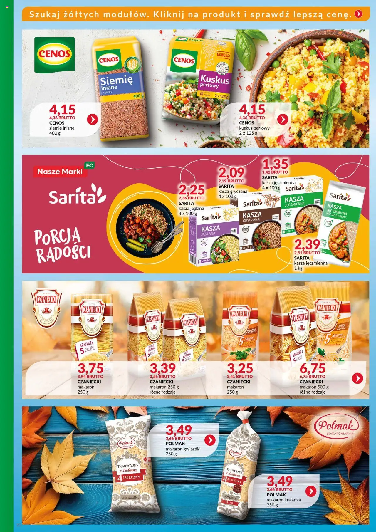 Eurocash Gazetka - Katalog Artykułów Spożywczych od 19.10.2025 | Strona: 25 | Produkty: Kasza, Kasza jęczmienna, Kasza gryczana, Kasza jaglana