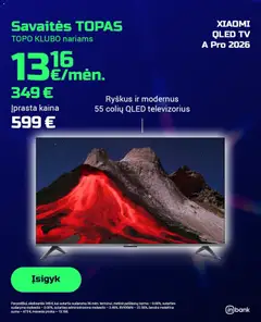 TOPOcentras leidinys galioja nuo 27.01.2026 | Puslapis: 2 | Prekių: Tv, Televizorius