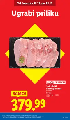 Sveži svinjski kare XXL pakovanje, Sveži svinjski kare XXL pakovanje, Bez koske, Narezan, 600 g - pregled Lidl kataloga - važi od 25.12.2025 | Strana: 3
