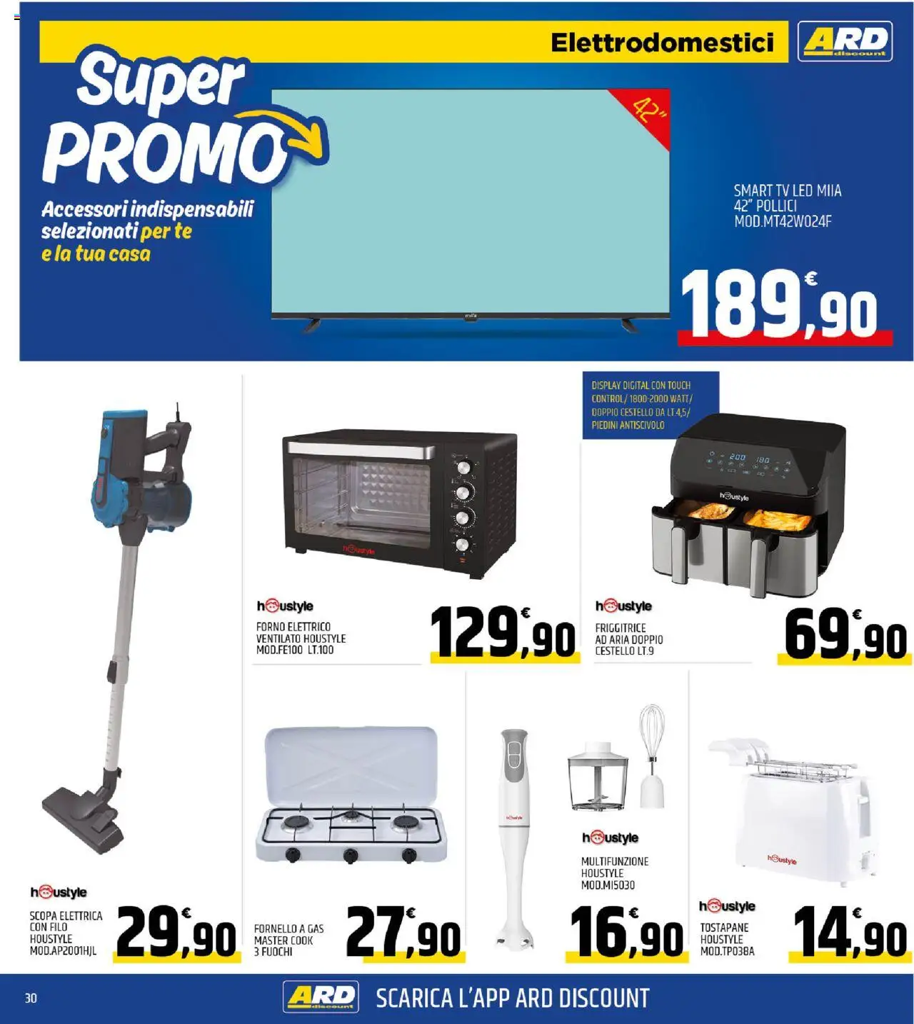 Volantino ARD Discount del 07.08.2025 | Pagina: 30 | Prodotti: Tè, smart TV, Tostapane, Forno elettrico