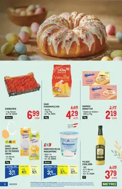 Metro - Ostern & Frühling Spezial ab 19.03.2026 gültig | Seite: 8 | Produkte: Erdbeeren, Milch, Creme