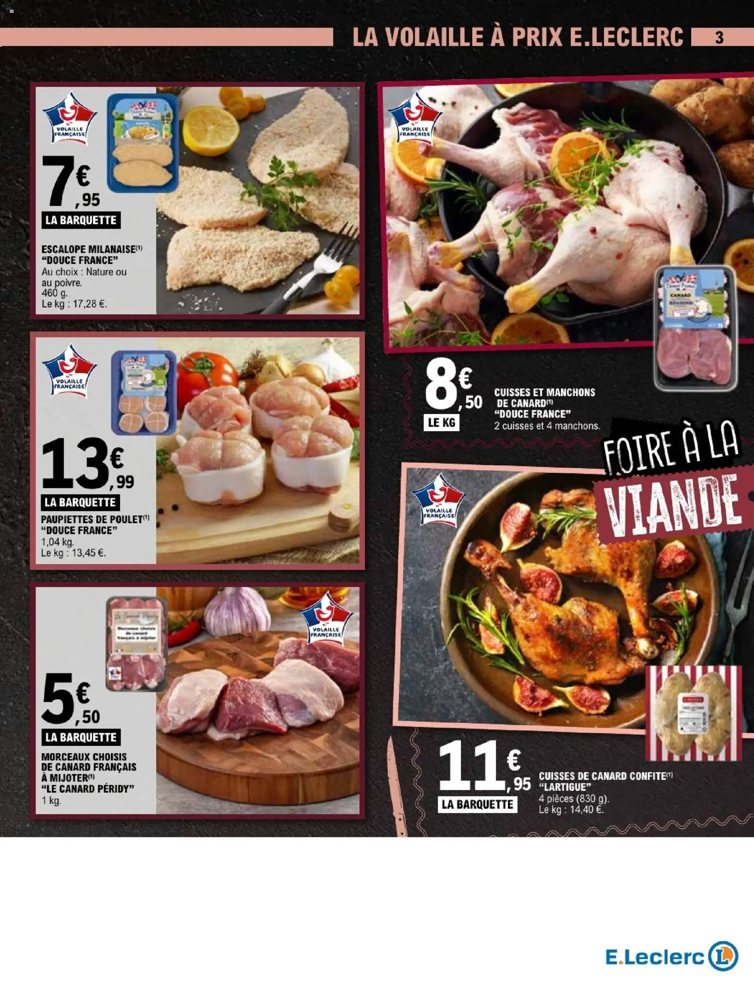 {H1} | Page: 3 | Produits: Volaille, Cuisses de canard, Viande
