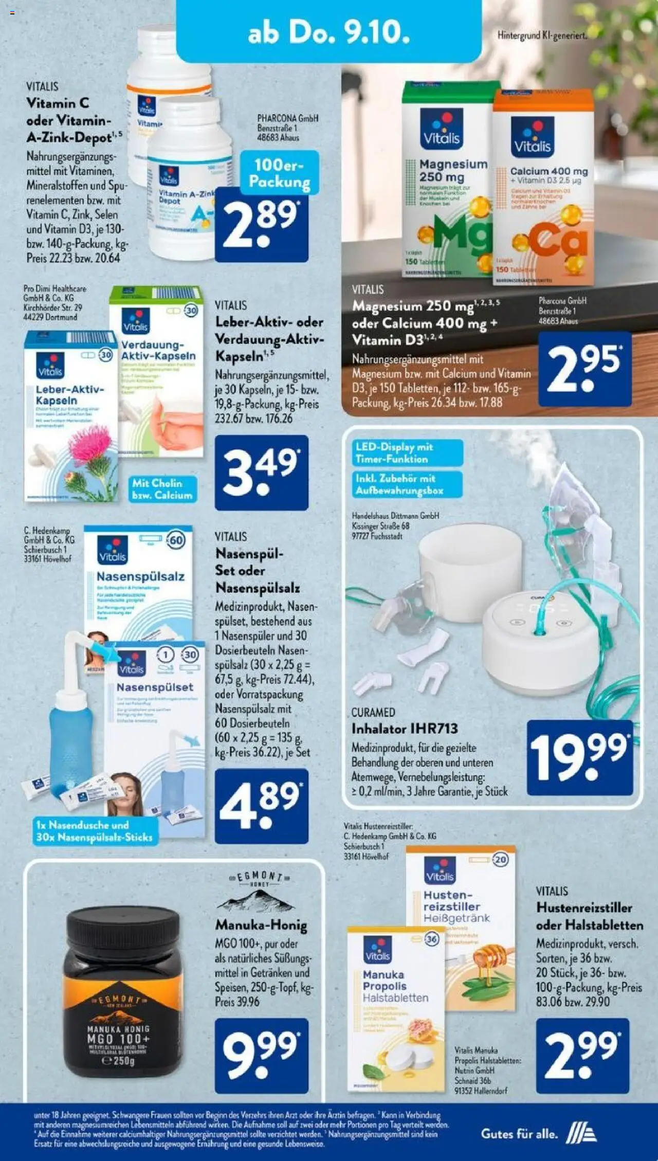 Aldi Süd Prospekt 	 – gültig ab 06.10.2025 | Seite: 19 | Produkte: Gewicht, Milch, Joghurt, Wasser