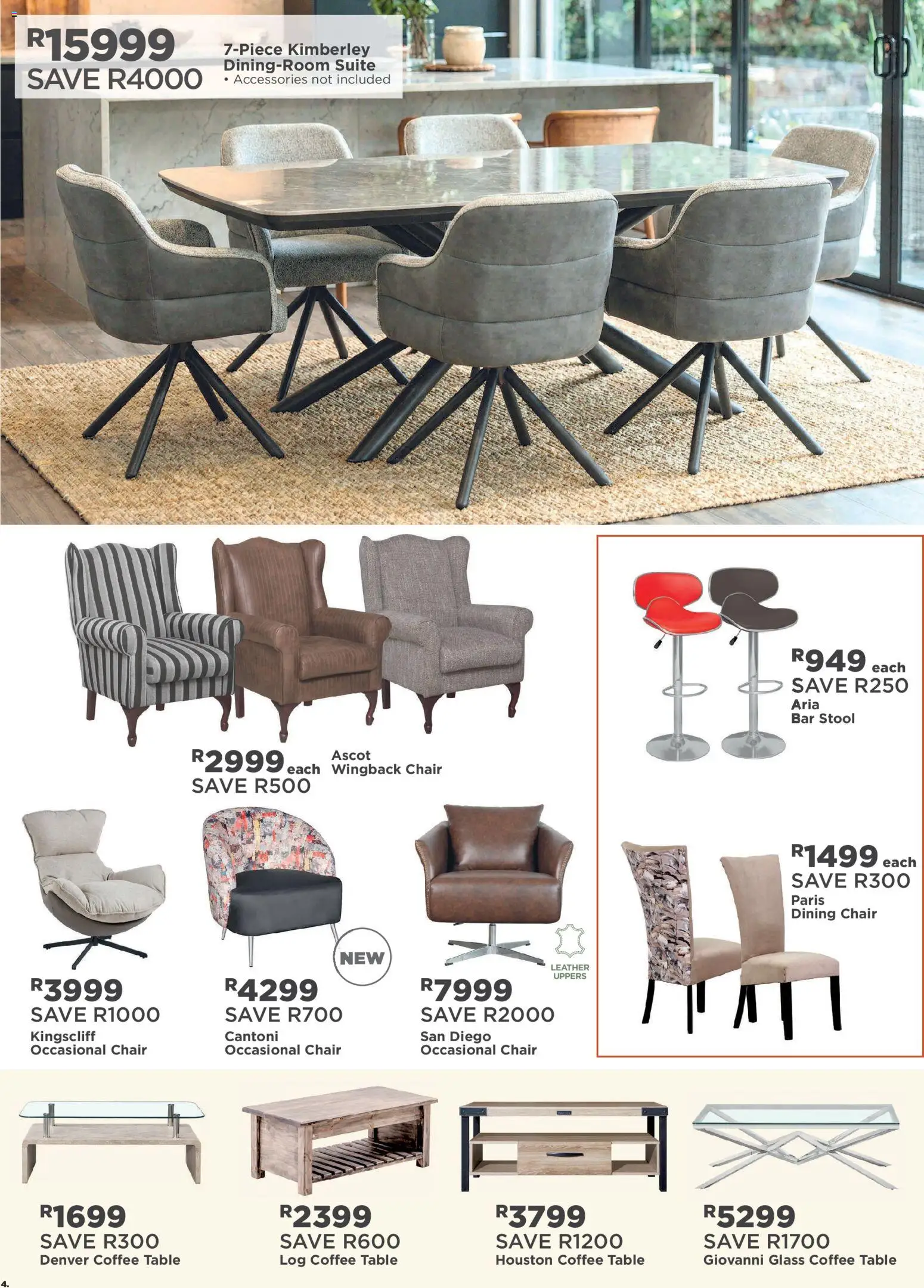 New House and Home catalogue – valid from 19.03.2026 | Page: 4 | Products: Coffee table, Table, Coffee, Bar stool