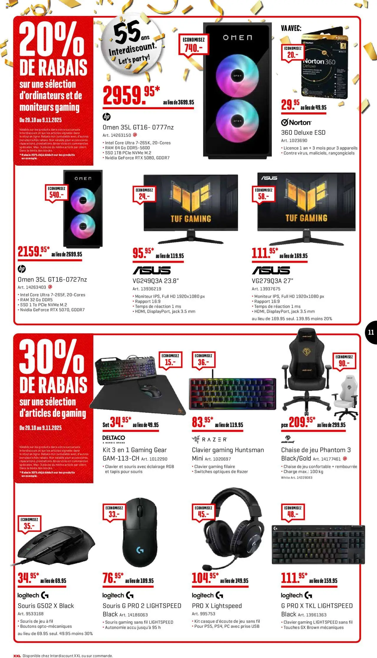 Interdiscount Aktionen FR – gültig ab 20.10.2025 | Seite: 11 | Produkte: Pc, Usb