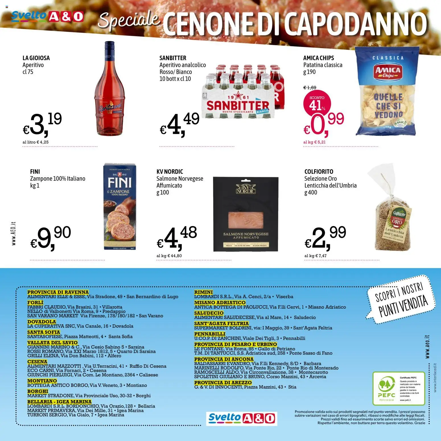 Volantino A&O del 28.12.2025 | Pagina: 8 | Prodotti: Salmone, Aperitivo, Terra
