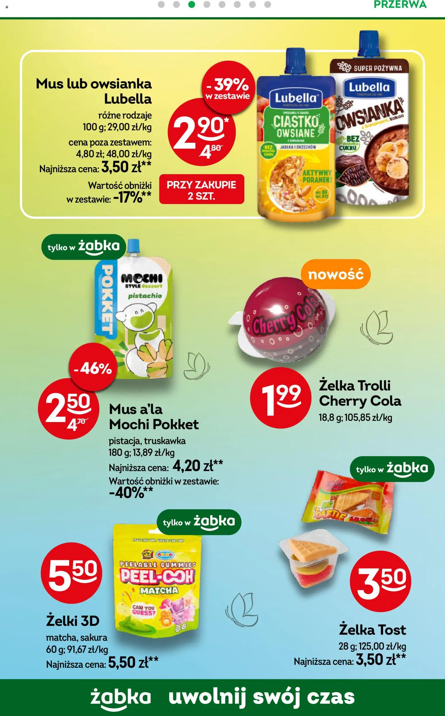 Żabka gazetka od 08.04.2026 | Strona: 61 | Produkty: Owsianka, Kakao, Żelki