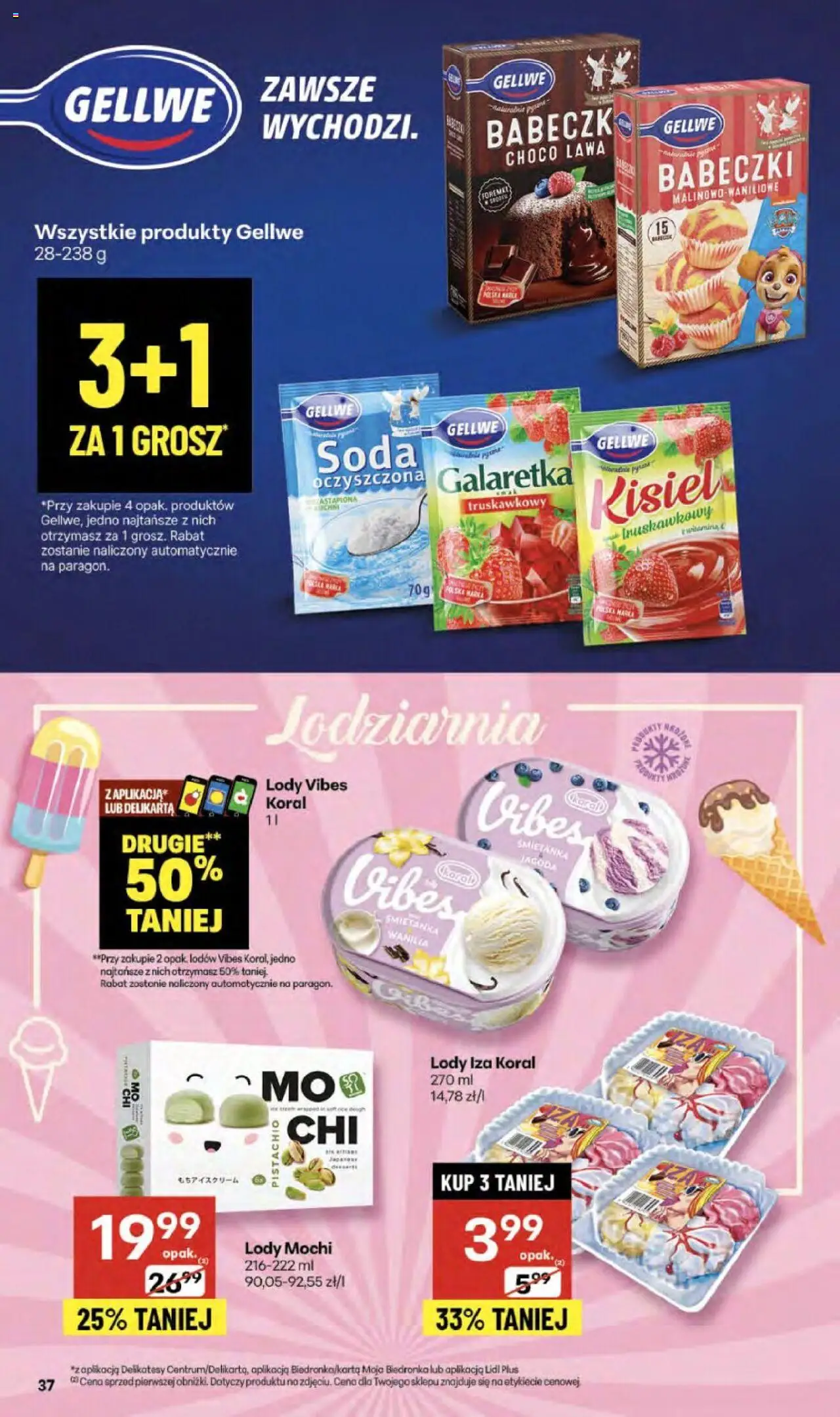Delikatesy Centrum Gazetka - Sklepy Własne od 16.10.2025 | Strona: 37 | Produkty: Galaretka, Delikatesy, Babeczki, Lody