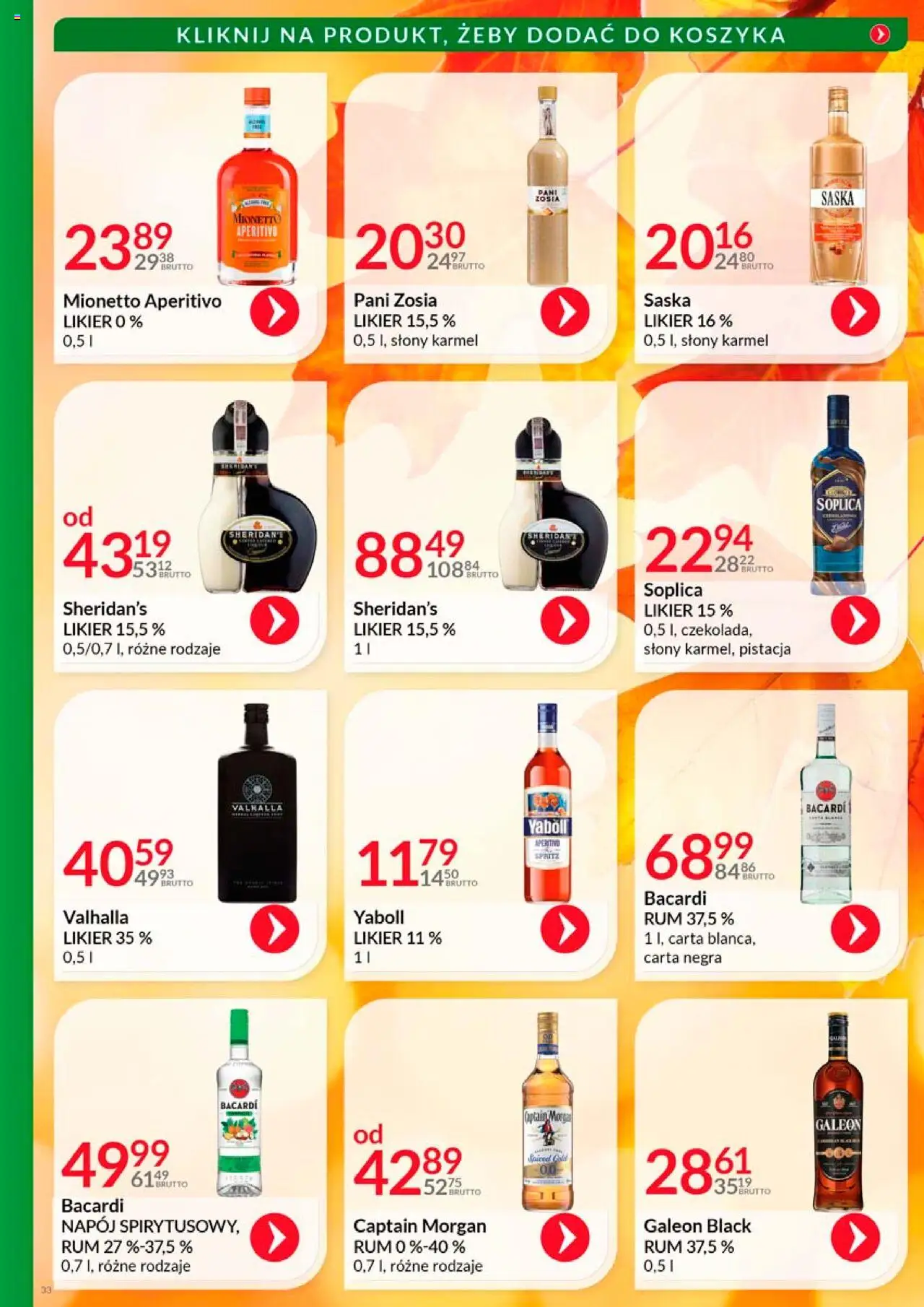 Eurocash Gazetka - Katalog Alkoholowy od 01.10.2025 | Strona: 33 | Produkty: Captain Morgan, Rum
