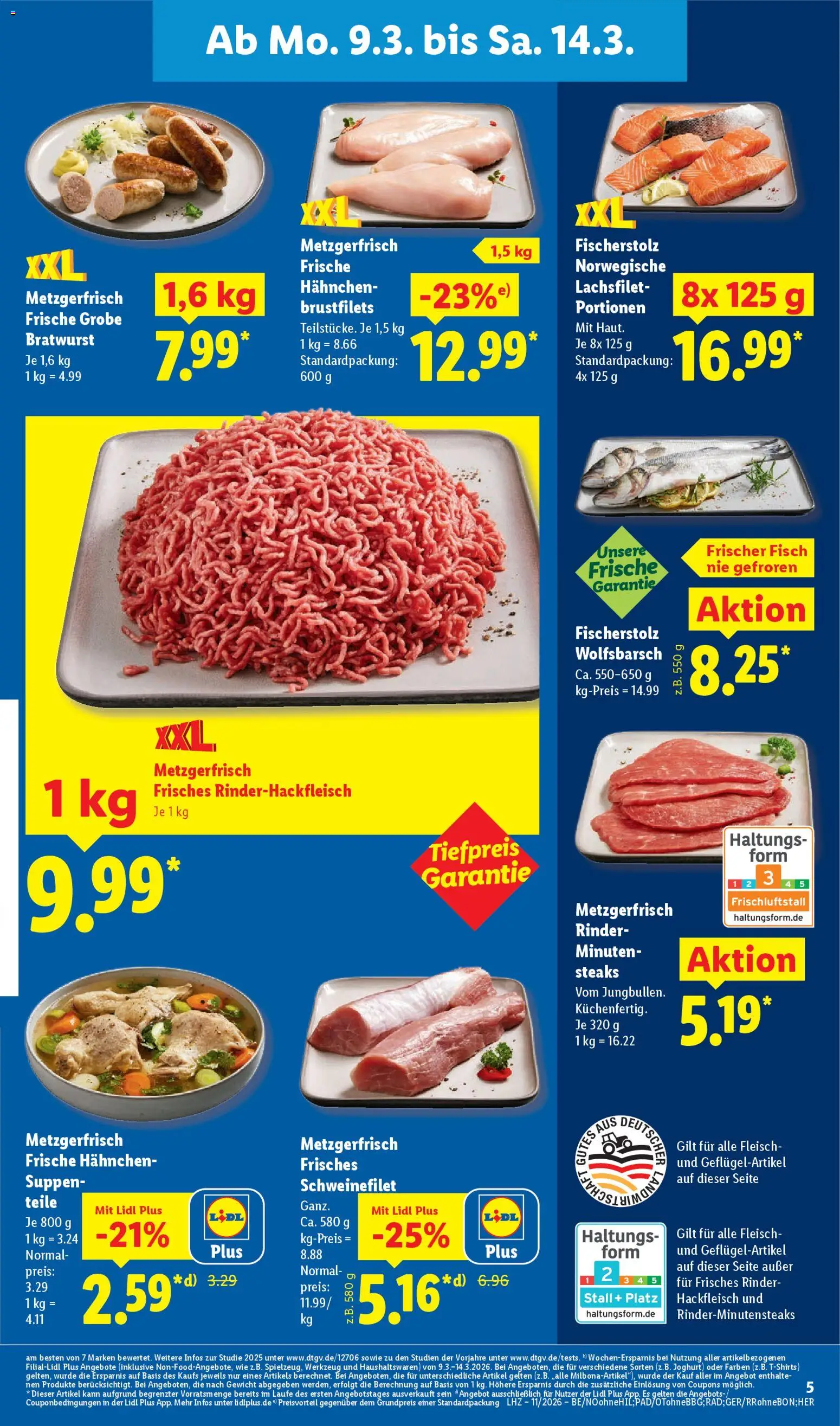 Lidl Prospekt Düsseldorf – gültig ab 09.03.2026 | Seite: 7 | Produkte: Gewicht, Joghurt, Schweinefilet, Fleisch