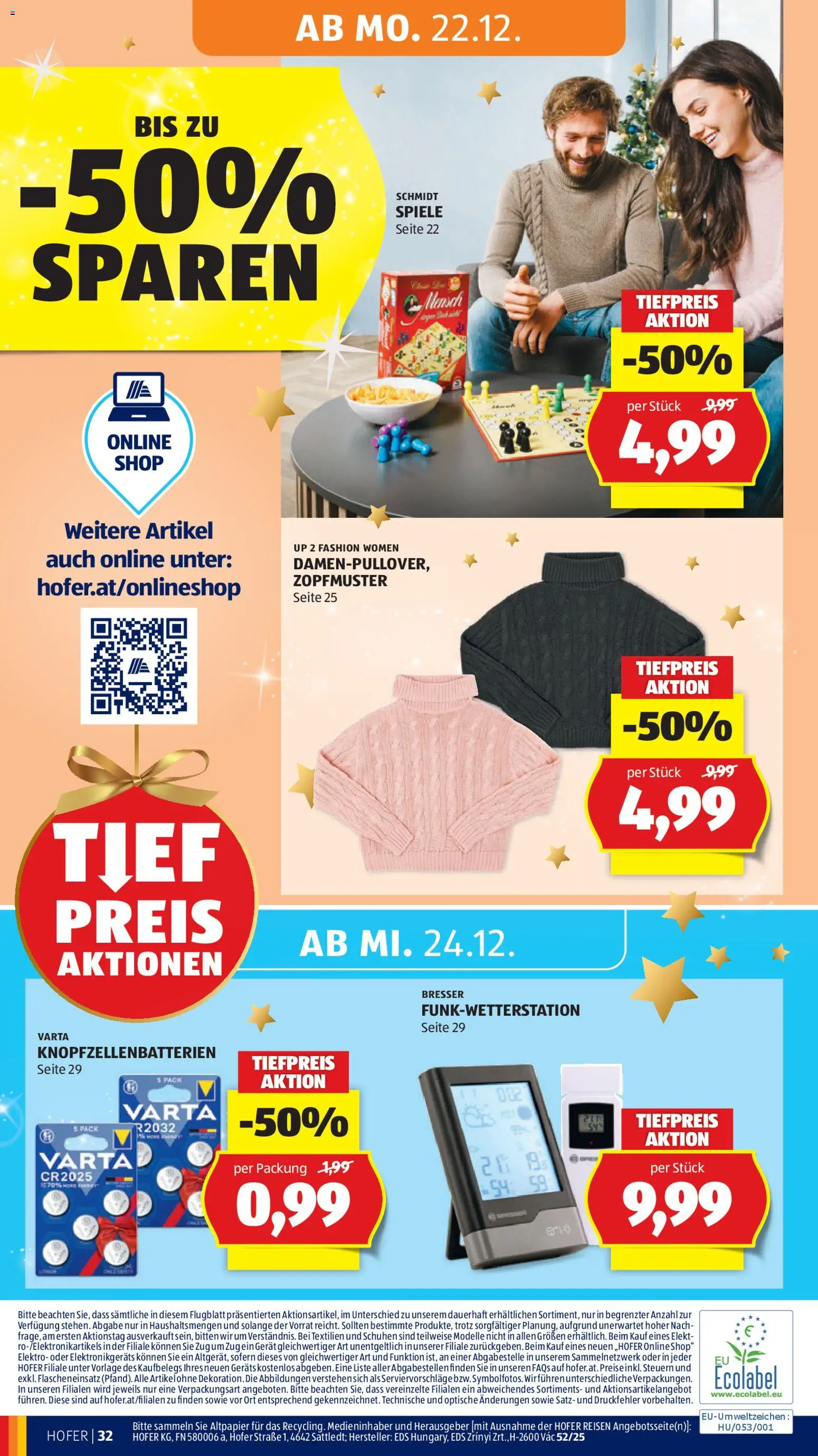 Hofer Flugblatt gültig ab 19.12.2025 | Seite: 40