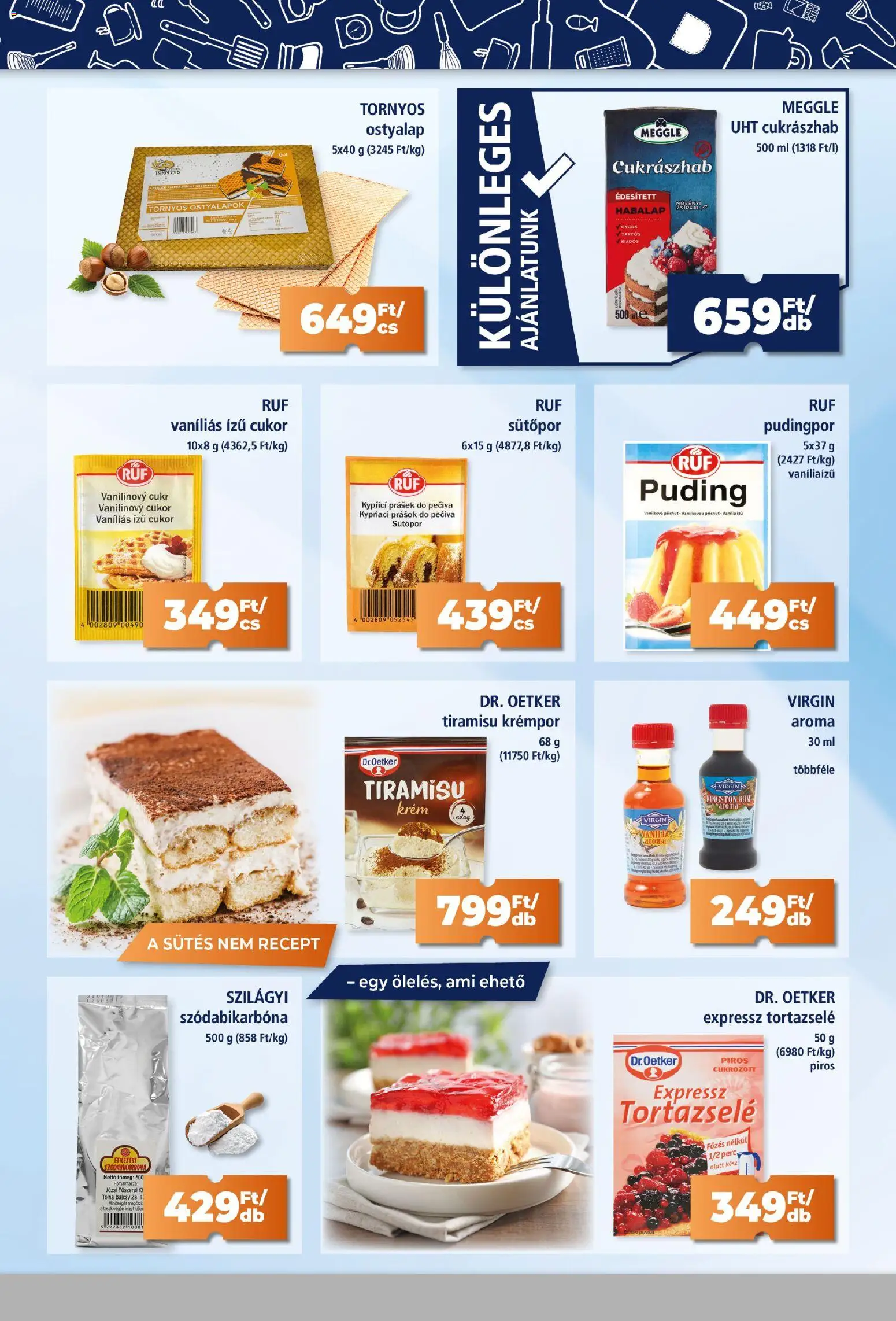 Goods Market akciós ujság - amely érvényes a következő dátumtól: 20.11.2025 | Oldal: 7 | Termékek: Pudingpor, Ostyalap, Sütőpor, Cukrászhab