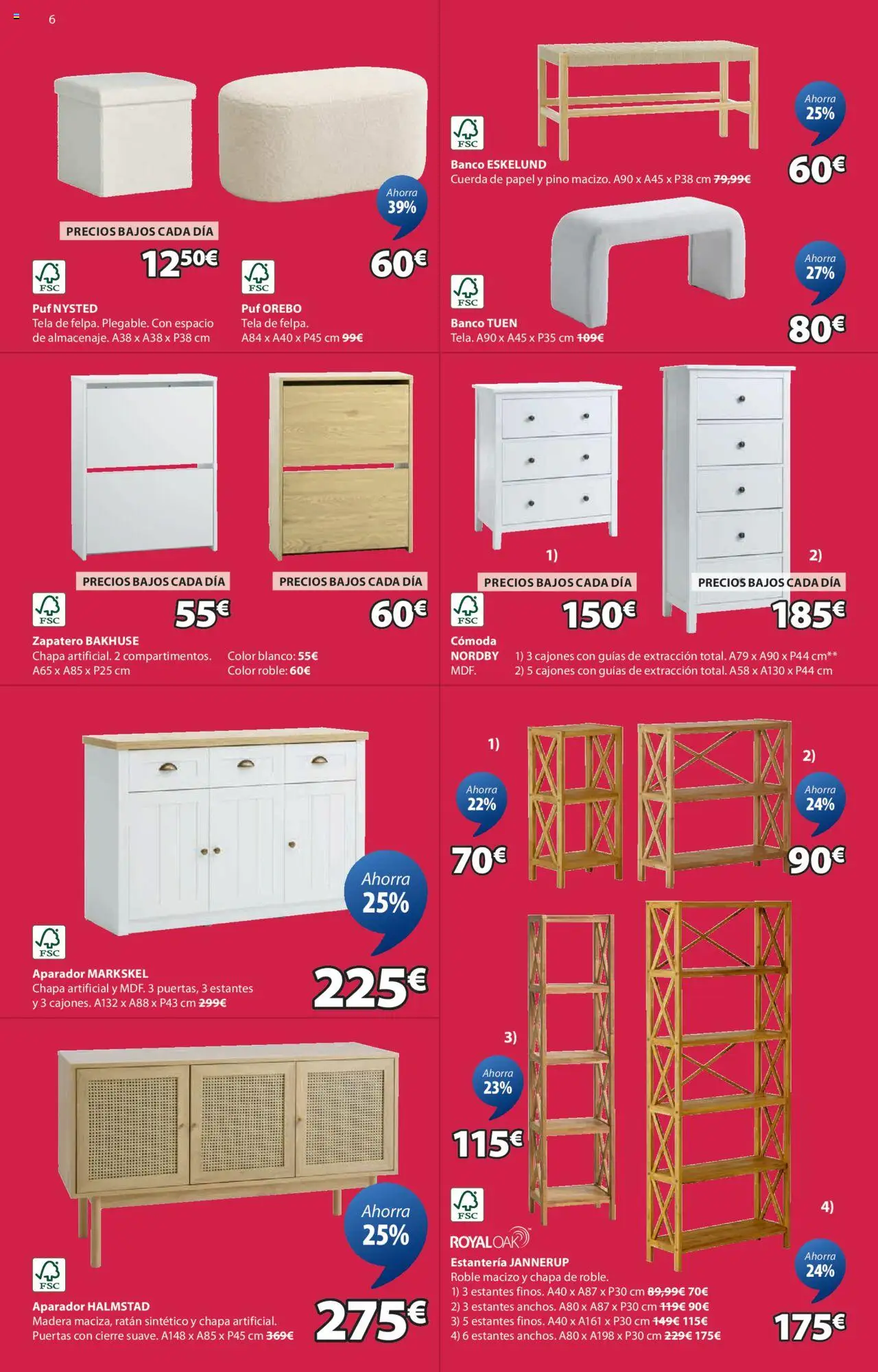 JYSK Grandes ofertas │ válido desde el 31.07.2025 | Página: 7 | Productos: Zapatero, Aparador