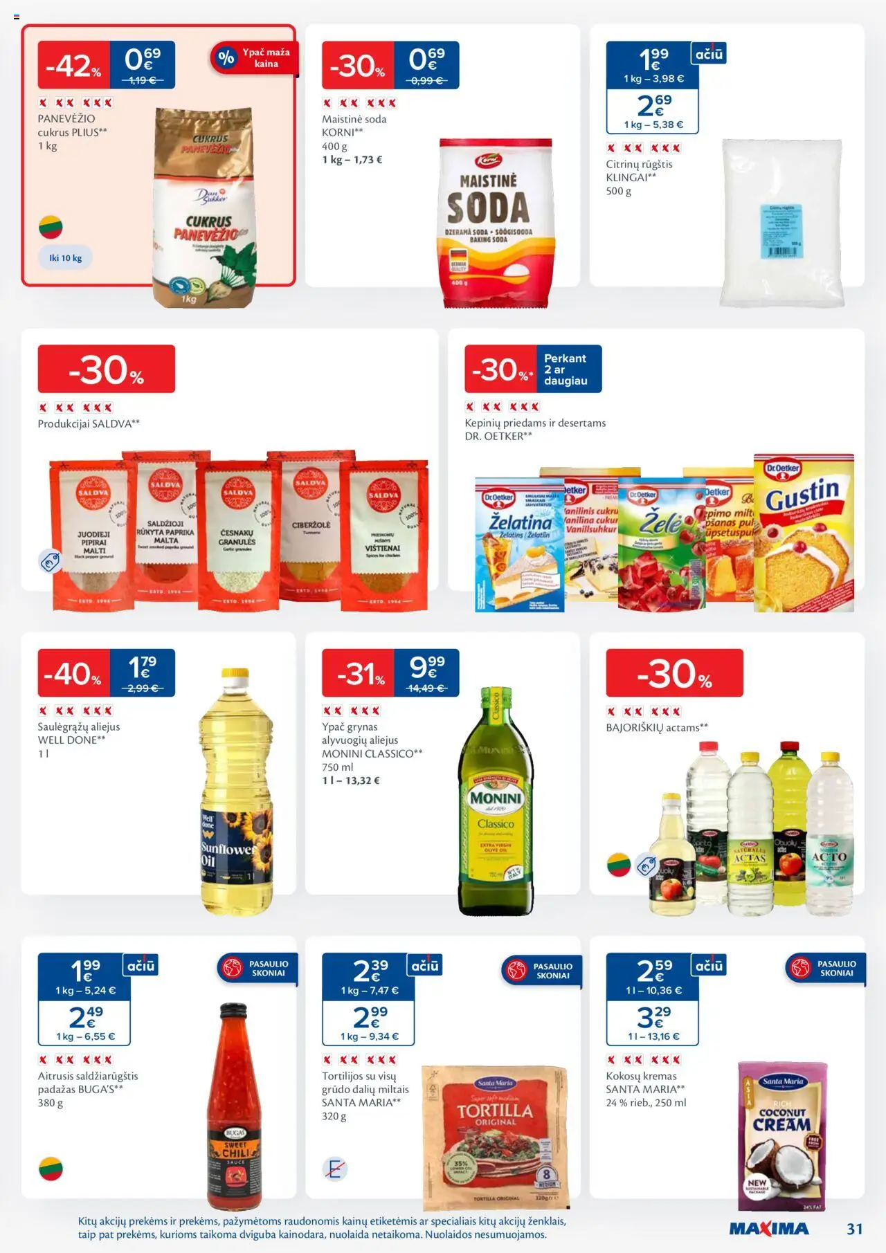 MAXIMA leidinys│galioja nuo 24.06.2025 | Puslapis: 31 | Prekių: Paprika, Kremas, Cukrus, Padažas