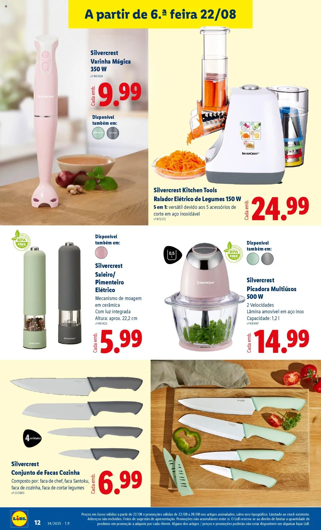 Lidl Novidades │ válido de 18.08.2025 | Página: 12 | Produtos: Faca, Ralador