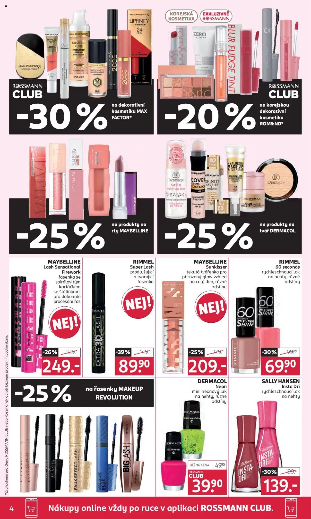 Rossmann leták od 21.05.2025 | Strana: 4 | Produkty: Makeup, Sérum, Nehty, Řasenka
