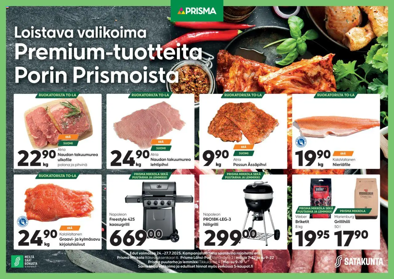  | Sivu: 1 | Tuotteet: Kaasugrilli, Briketit, Hiiligrilli
