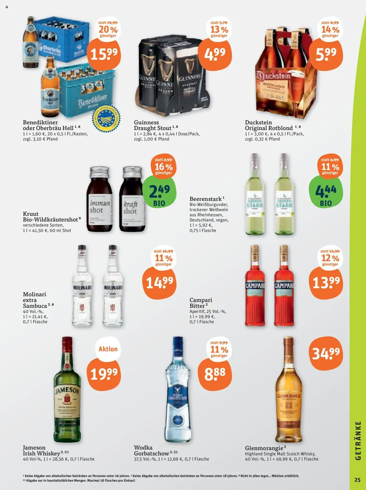 Tegut Prospekt 	 – gültig ab 29.09.2025 | Seite: 27 | Produkte: Weißwein, Campari, Jameson, Wodka
