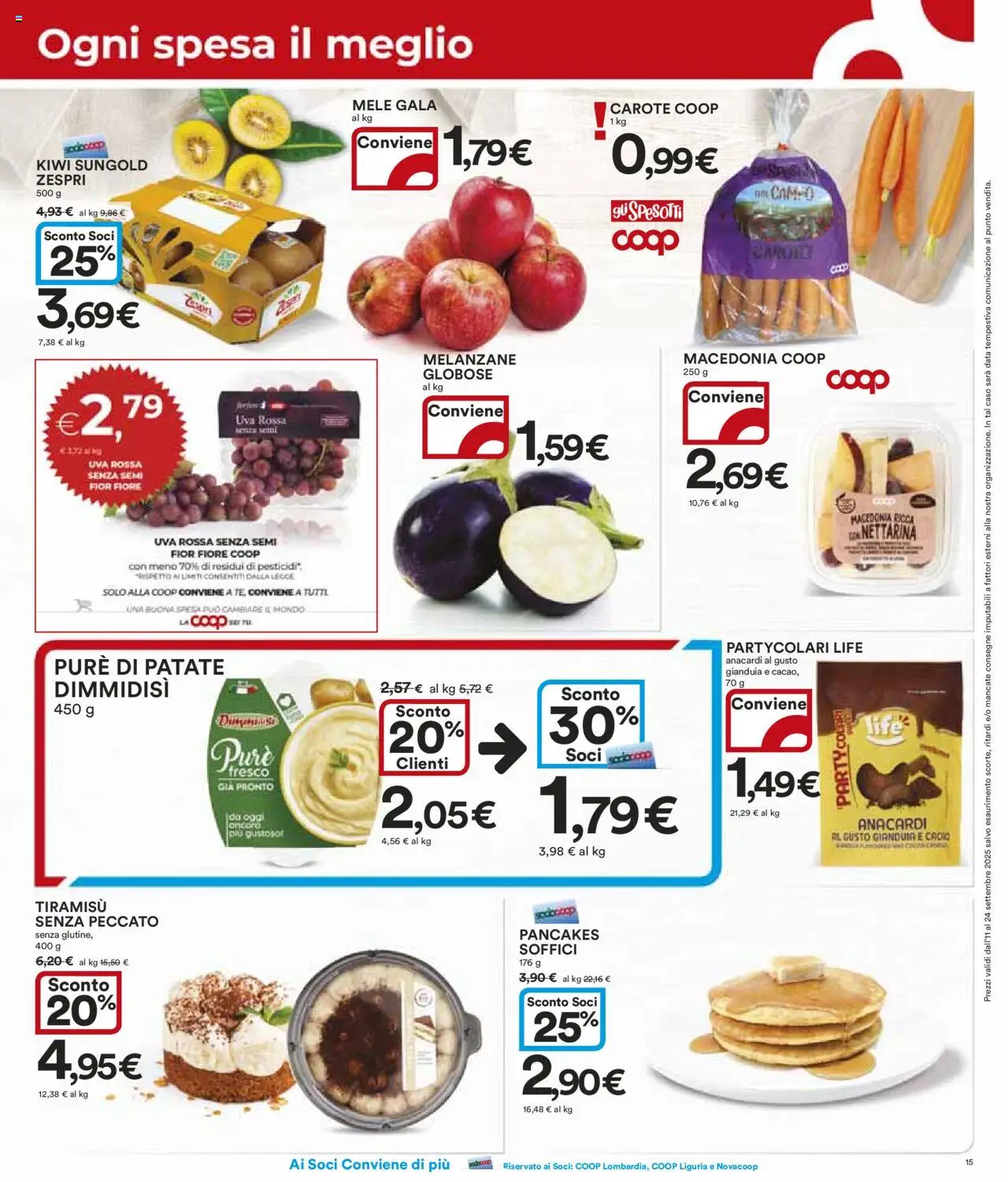 Volantino Ipercoop del 11.09.2025 | Pagina: 15 | Prodotti: Mele, Patate, Carote, Uva