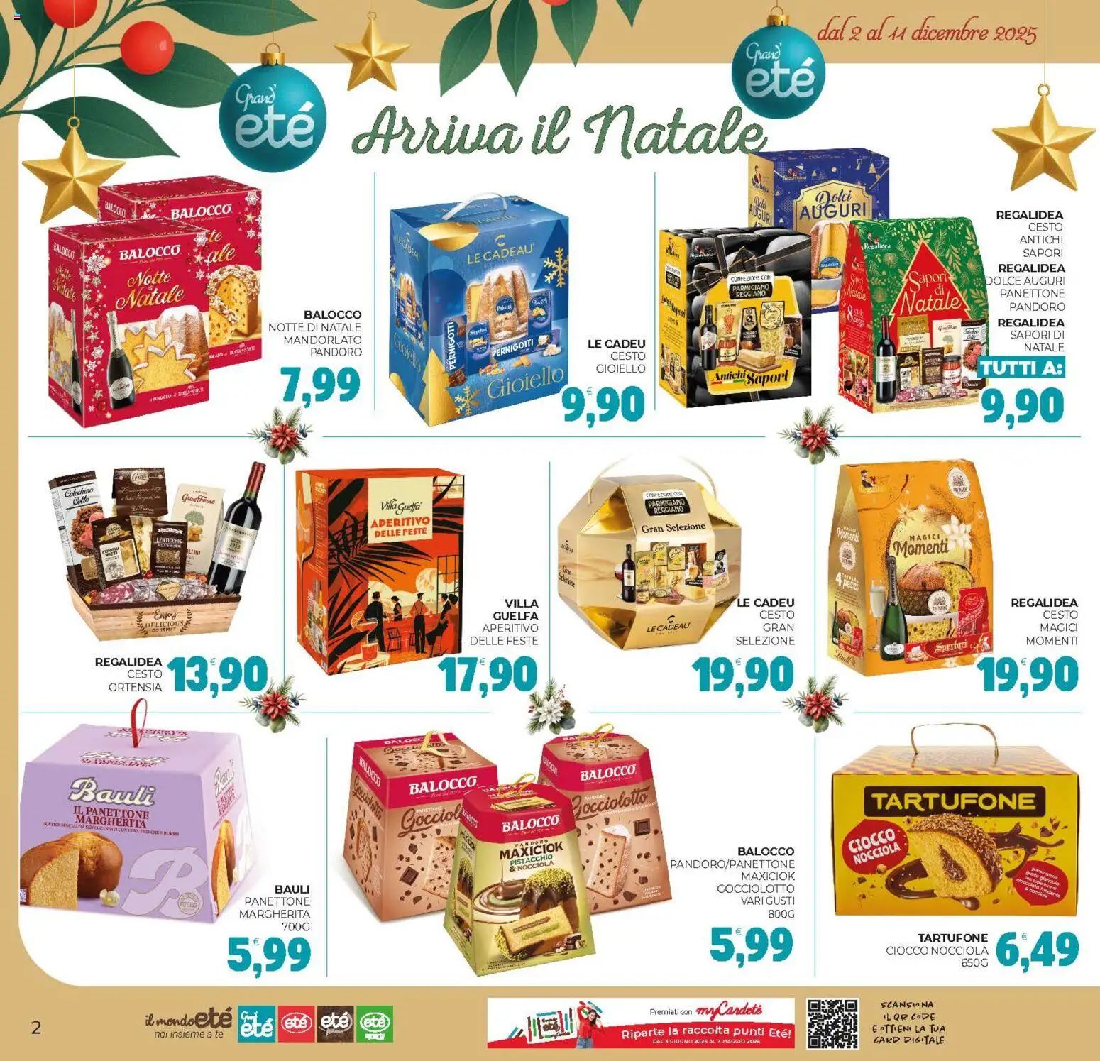 Volantino Eté del 02.12.2025 | Pagina: 2 | Prodotti: Panettone, Forno, Parmigiano reggiano, Parmigiano