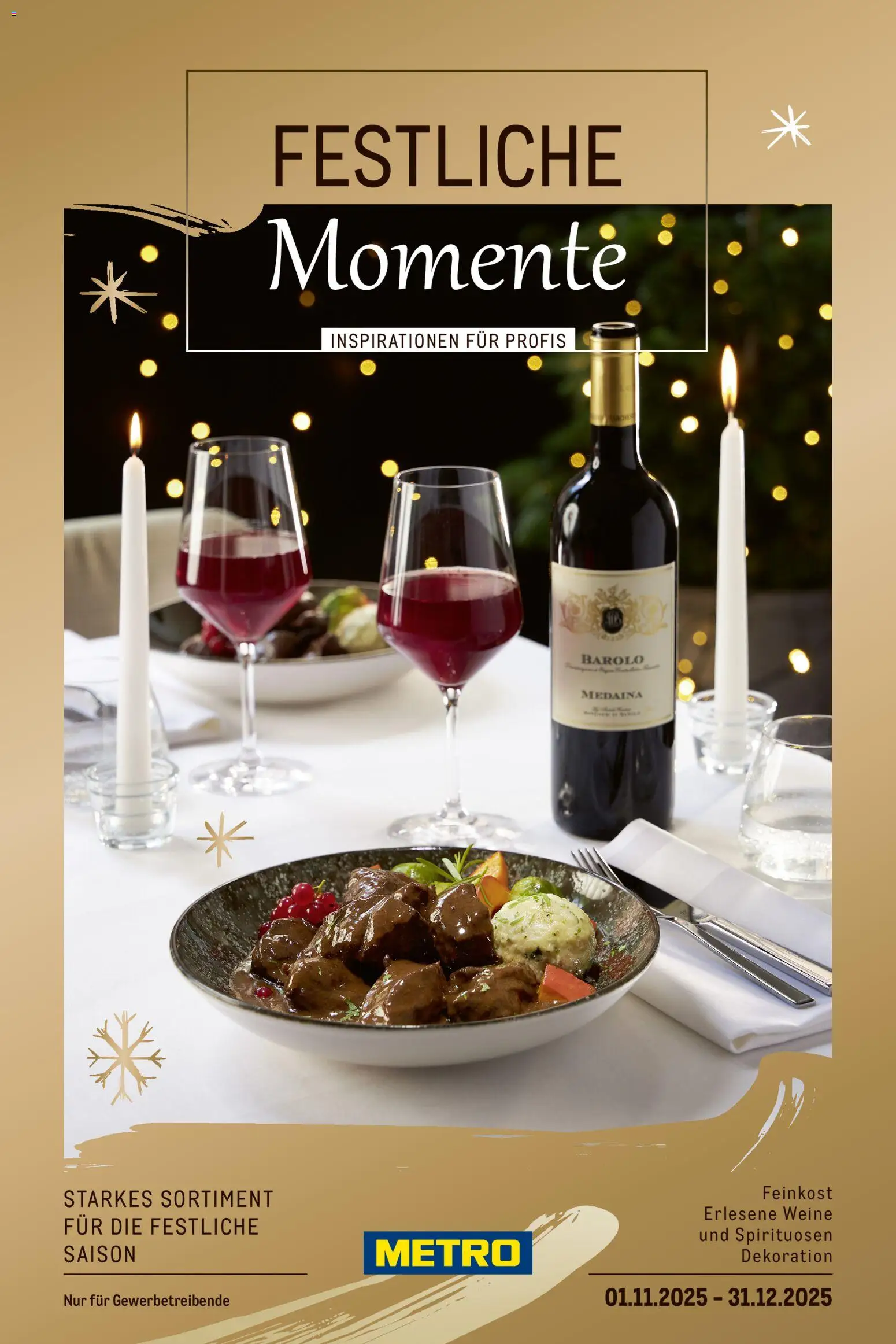 Metro Saisonkatalog Festliche Momente – gültig ab 01.11.2025 | Seite: 1