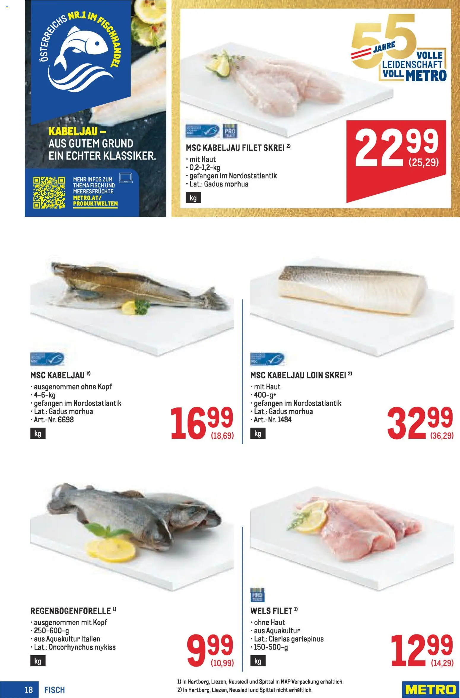 Metro Profi gültig ab 05.03.2026 | Seite: 18 | Produkte: Meeresfrüchte, Fisch