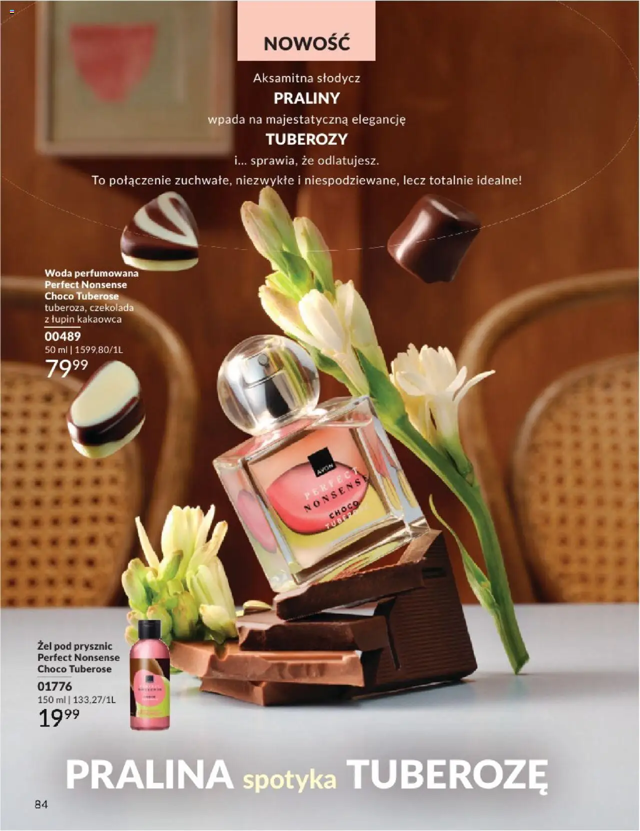 Avon Katalog 07 2025 od 01.07.2025 | Strona: 84 | Produkty: Prysznic, Czekolada, Żel pod prysznic, Woda