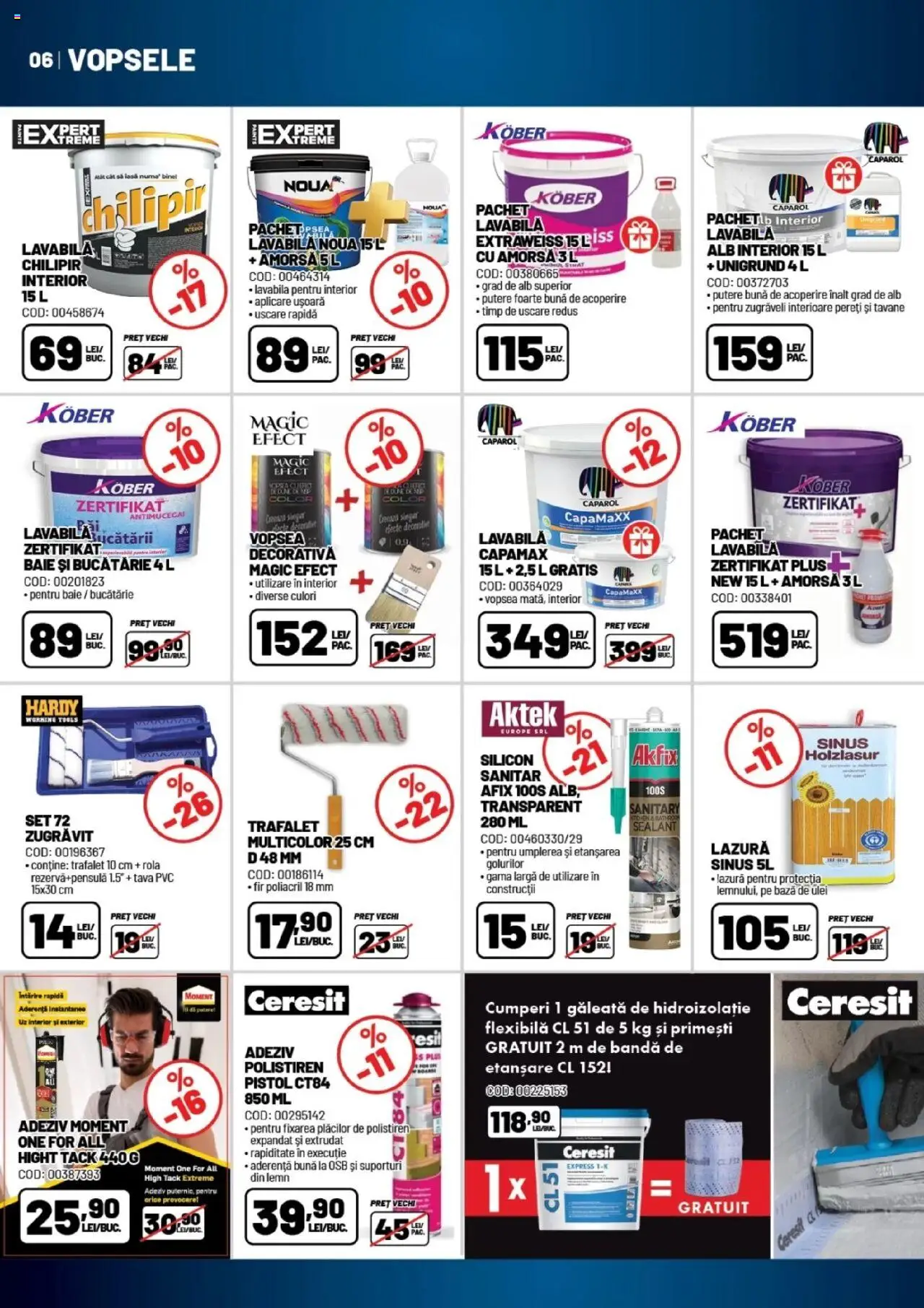 Catalog Ambient – valabil de la 20.08.2025 | Pagină: 6 | Produse: Trafalet, Ulei, Türk kahvesi öğütme değirmeni, Adeziv