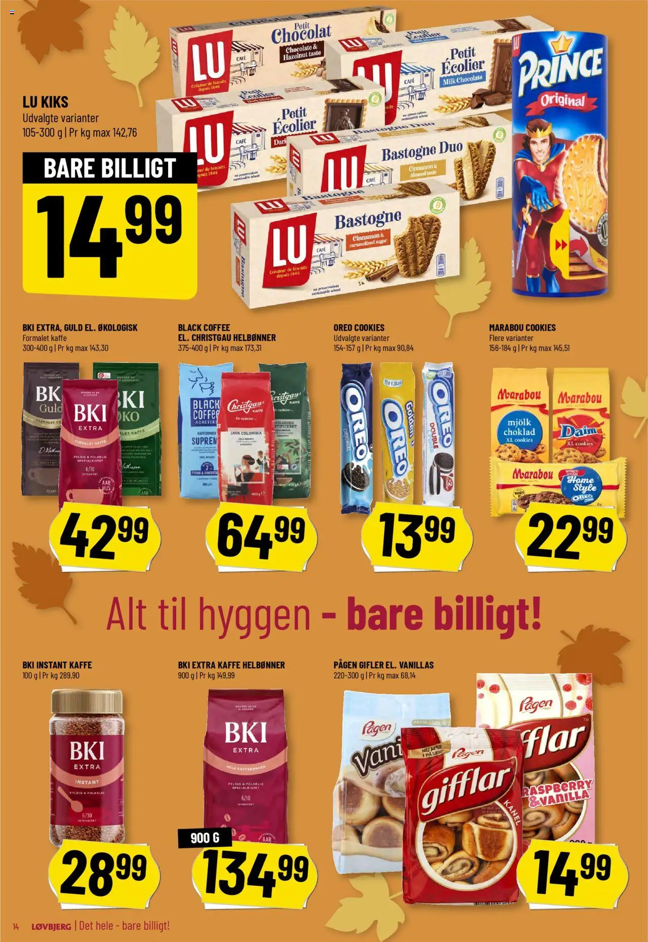 Løvbjerg tilbudsavis – gyldig fra 10.10.2025 | Side: 14 | Produkter: Kaffe, Kanel, Cookies, Oreo