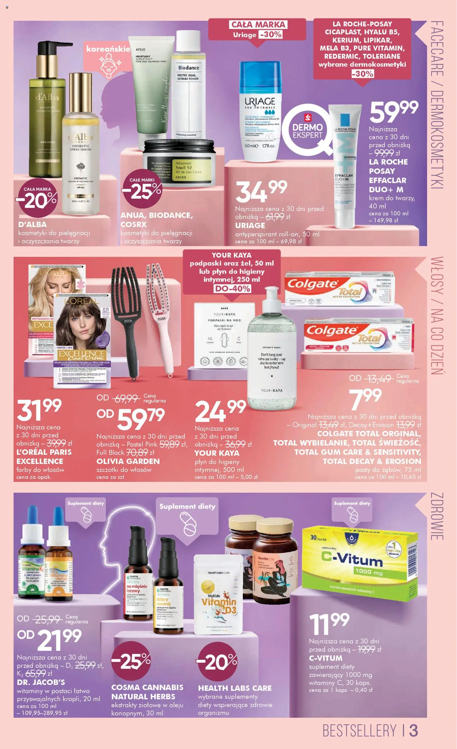 Super-pharm gazetka od 08.04.2026 | Strona: 3 | Produkty: Podpaski, Krem, Antyperspirant, Podpaski na noc