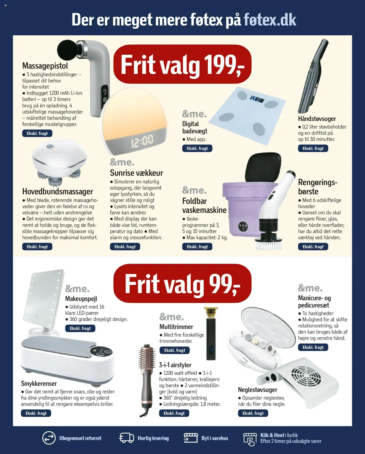Føtex tilbudsavis – gyldig fra 19.12.2025 | Side: 44 | Produkter: Børste, Vækkeur, Vaskemaskine, Batteri
