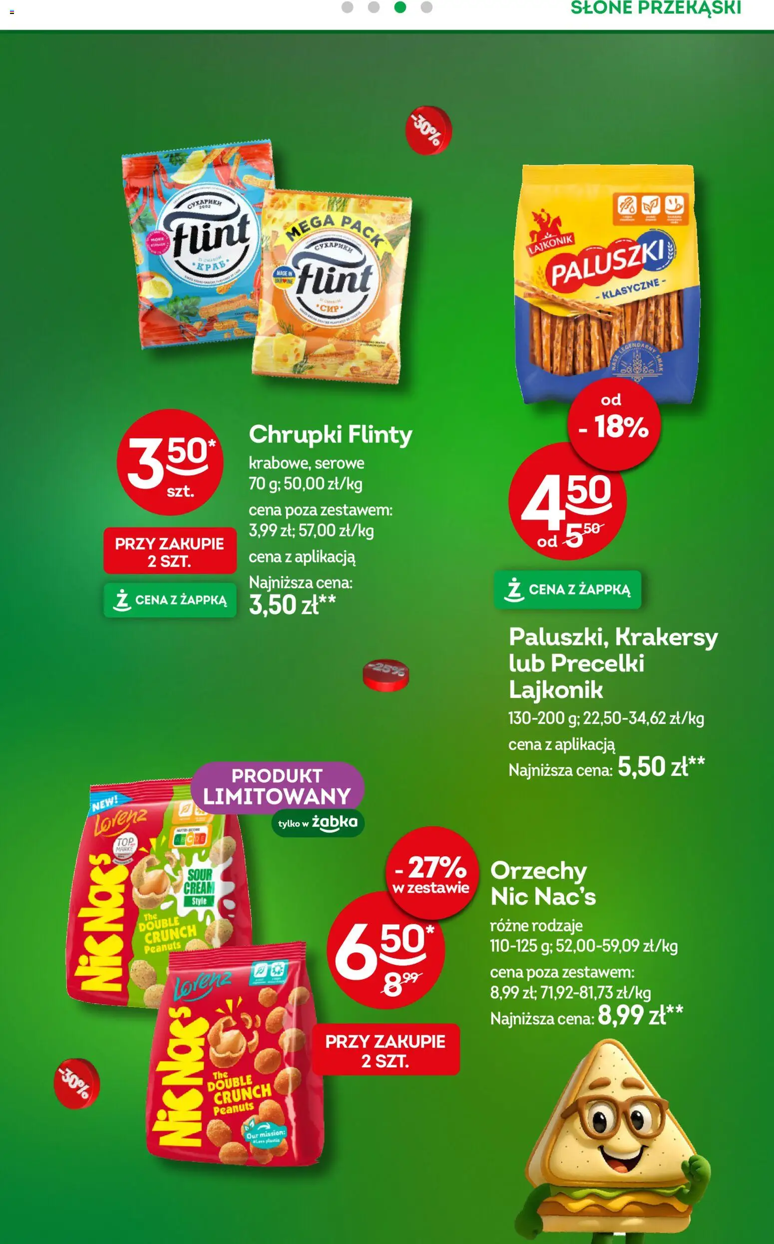 Żabka Gazetka od 05.11.2025 | Strona: 16 | Produkty: Chrupki, Paluszki, Krakersy, Orzechy