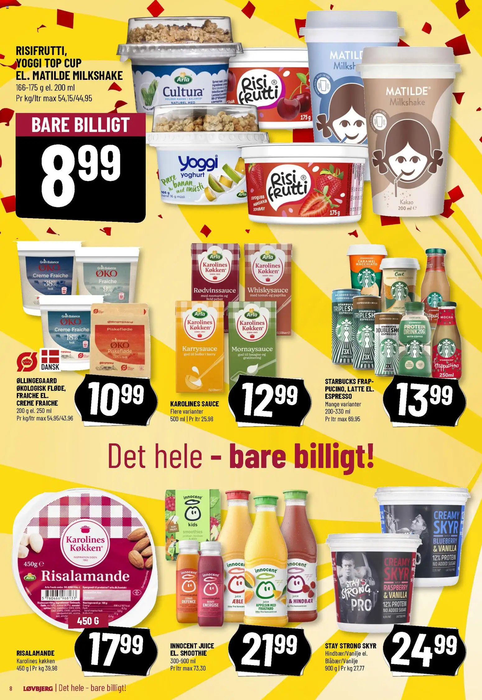 Løvbjerg tilbudsavis – gyldig fra 07.11.2025 | Side: 8 | Produkter: Skyr, Ris, Hindbær, Sukker