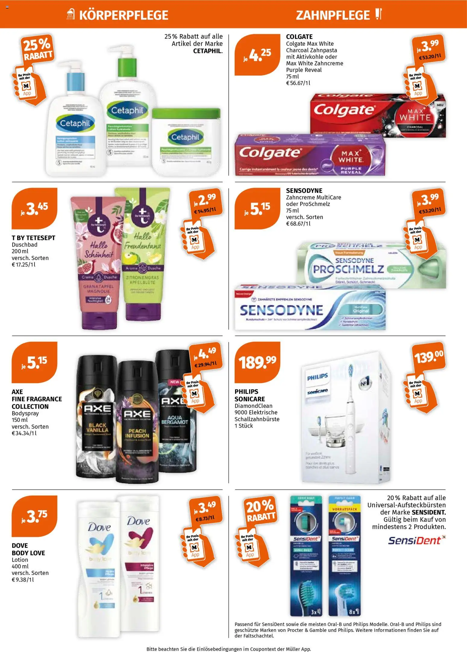 Müller Flugblatt gültig ab 20.04.2026 | Seite: 5 | Produkte: Dusche, Creme, Zahnpasta