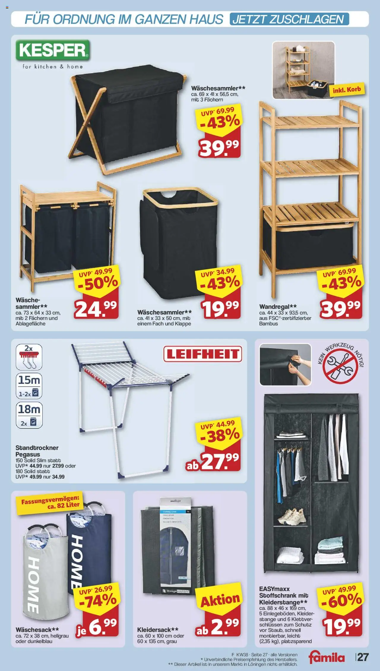 Famila Nordwest Prospekt 	 – gültig ab 15.09.2025 | Seite: 30 | Produkte: Wandregal, Korb