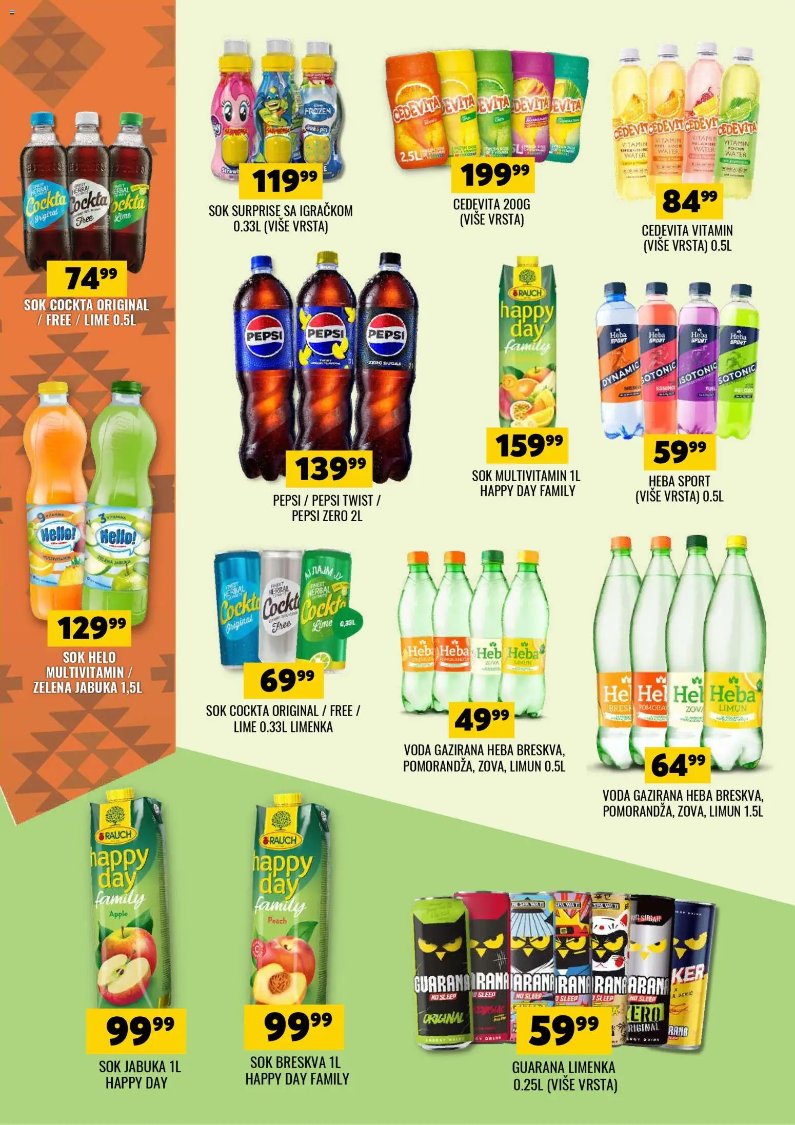 Tekijanka katalog - važi od 08.04.2026 | Strana: 10 | Proizvode: Voda, Guarana, Sok, Breskva