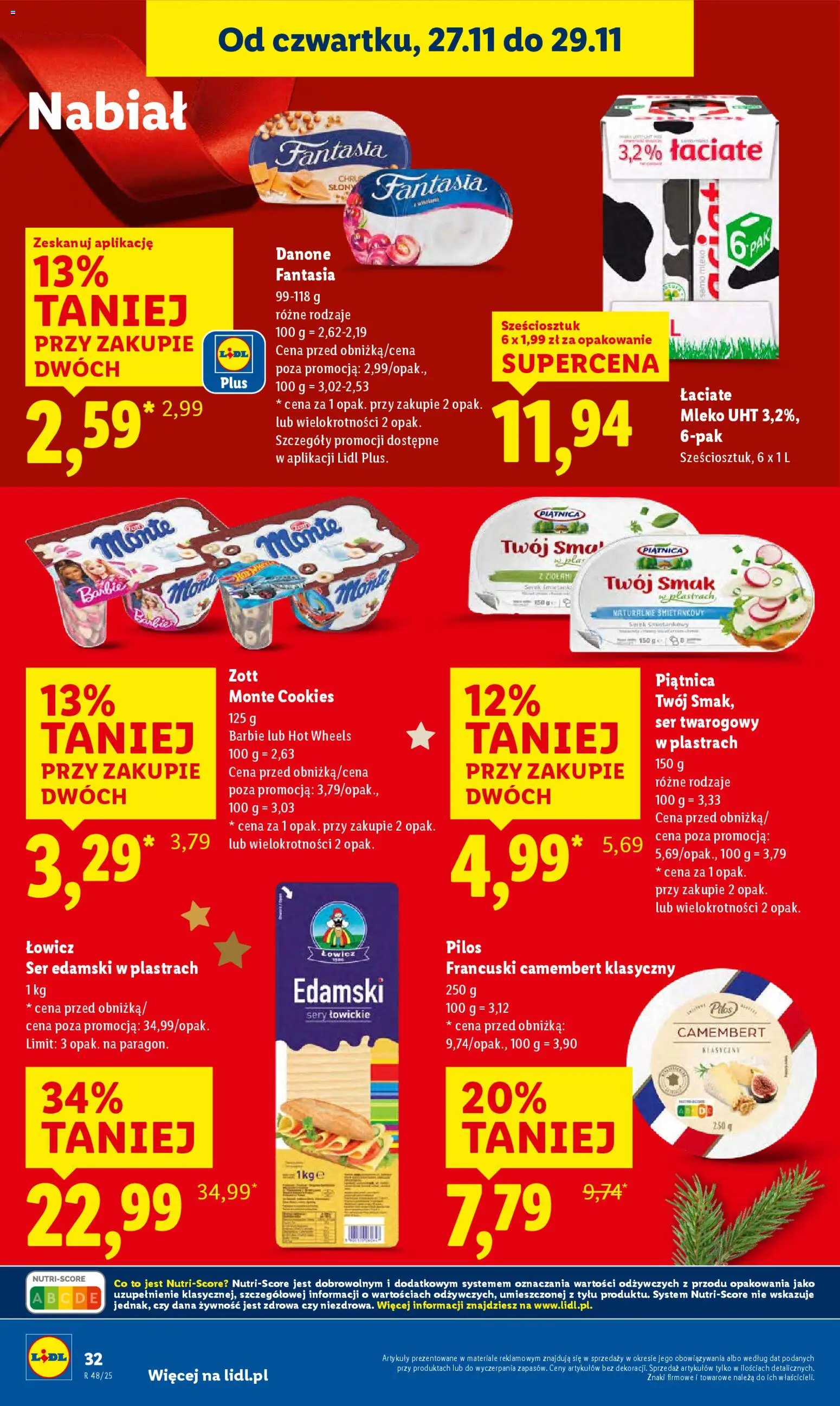Lidl Black Friday od 27.11.2025 | Strona: 32 | Produkty: Serek, Sery, Mleko, Ser