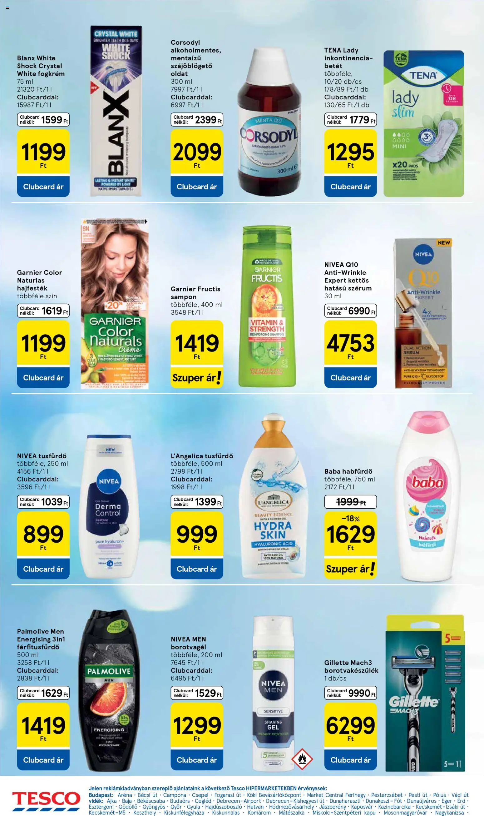 Tesco akciós ujság - amely érvényes a következő dátumtól: 19.02.2026 | Oldal: 22 | Termékek: Borotvagél, Kapu, Sampon, Tusfürdő