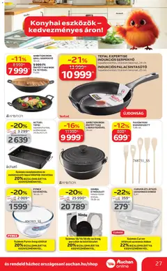 Auchan akciós újság - amely érvényes a következő dátumtól: 09.04.2026 | Oldal: 27 | Termékek: Tefal, Doboz, Étkészlet, Serpenyő