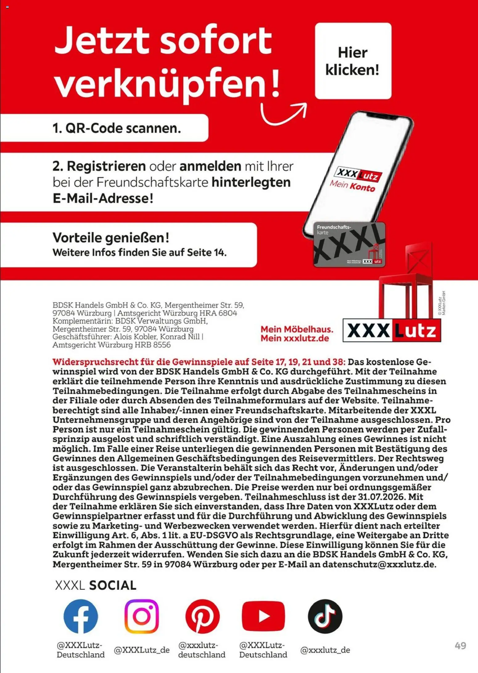 XXXL Lutz  Freundschaftskartenjournal – gültig ab 01.02.2026 | Seite: 49