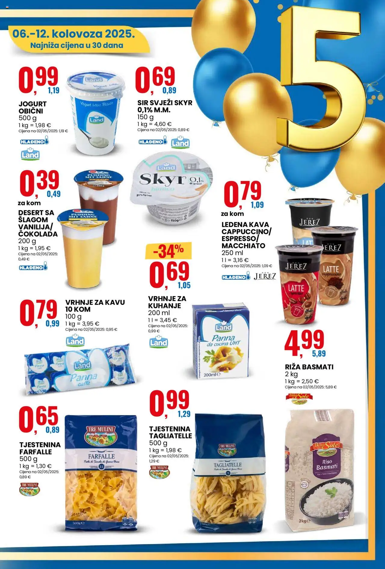 Eurospin katalog | vrijedi od 06.08.2025 | Stranica: 9 | Proizvodi: Jogurt, Kava, Riža, Tjestenina