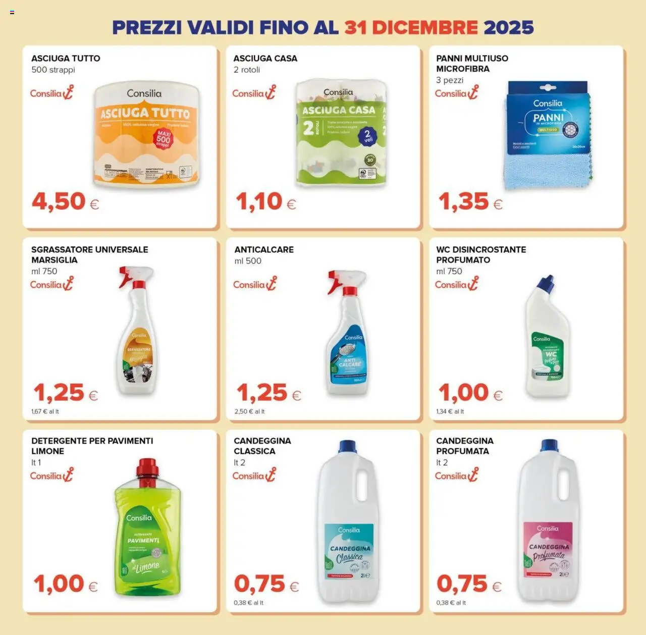 Volantino Oasi del 09.10.2025 | Pagina: 25 | Prodotti: Anticalcare, Sgrassatore, Limone, WC
