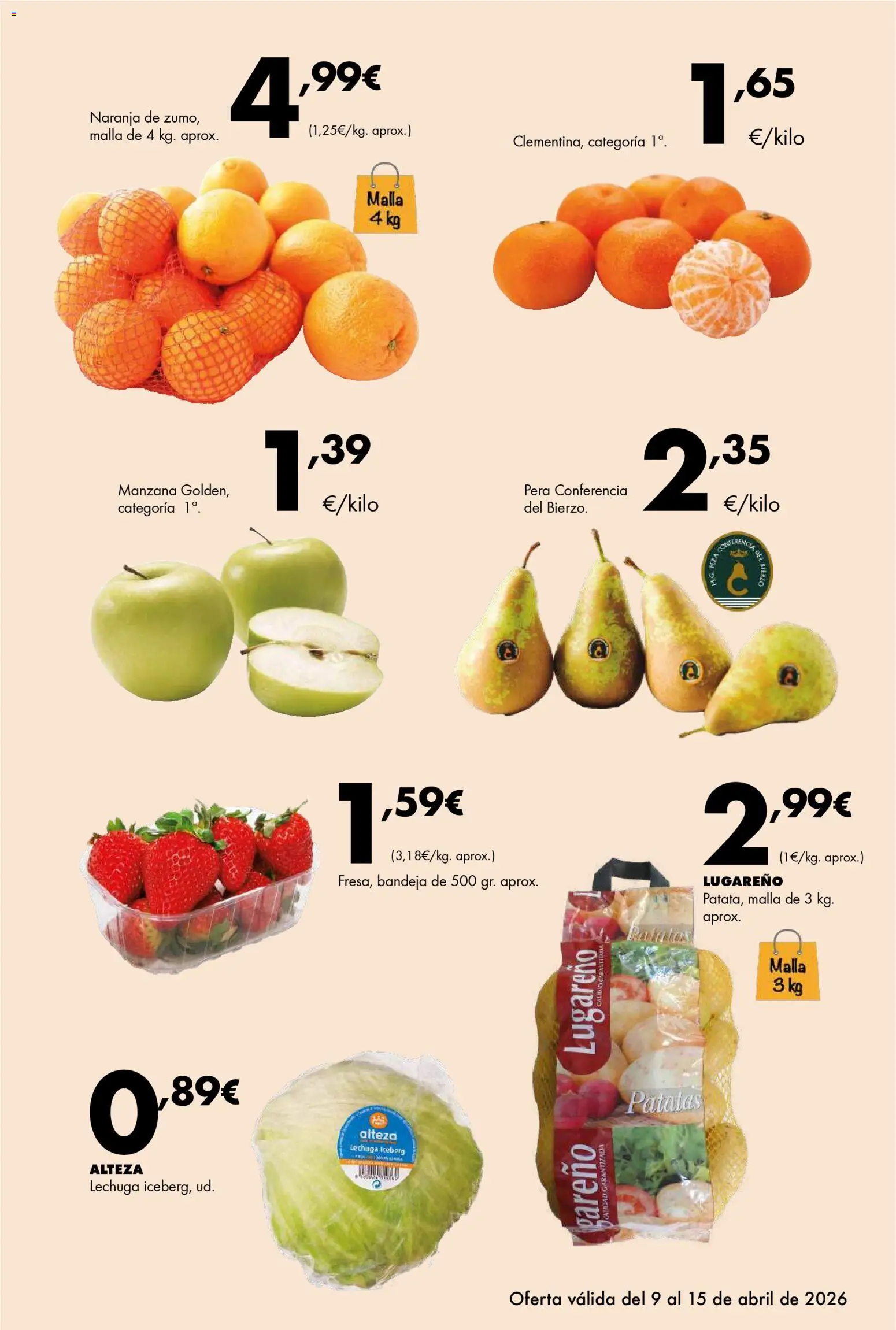 Lupa Supermercados folleto │ válido desde el 09.04.2026 | Página: 6 | Productos: Manzana, Bandeja