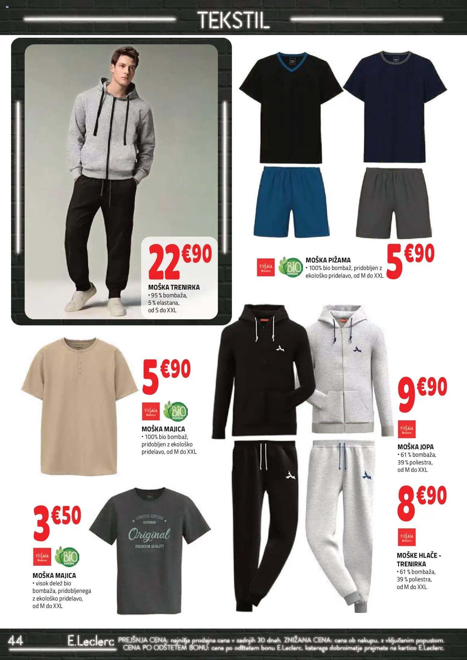Novi E.leclerc katalog ponudbe – veljaven od 01.04.2026 | Stran: 4 | Izdelki: Pižama, Trenirka, Majica, Hlace