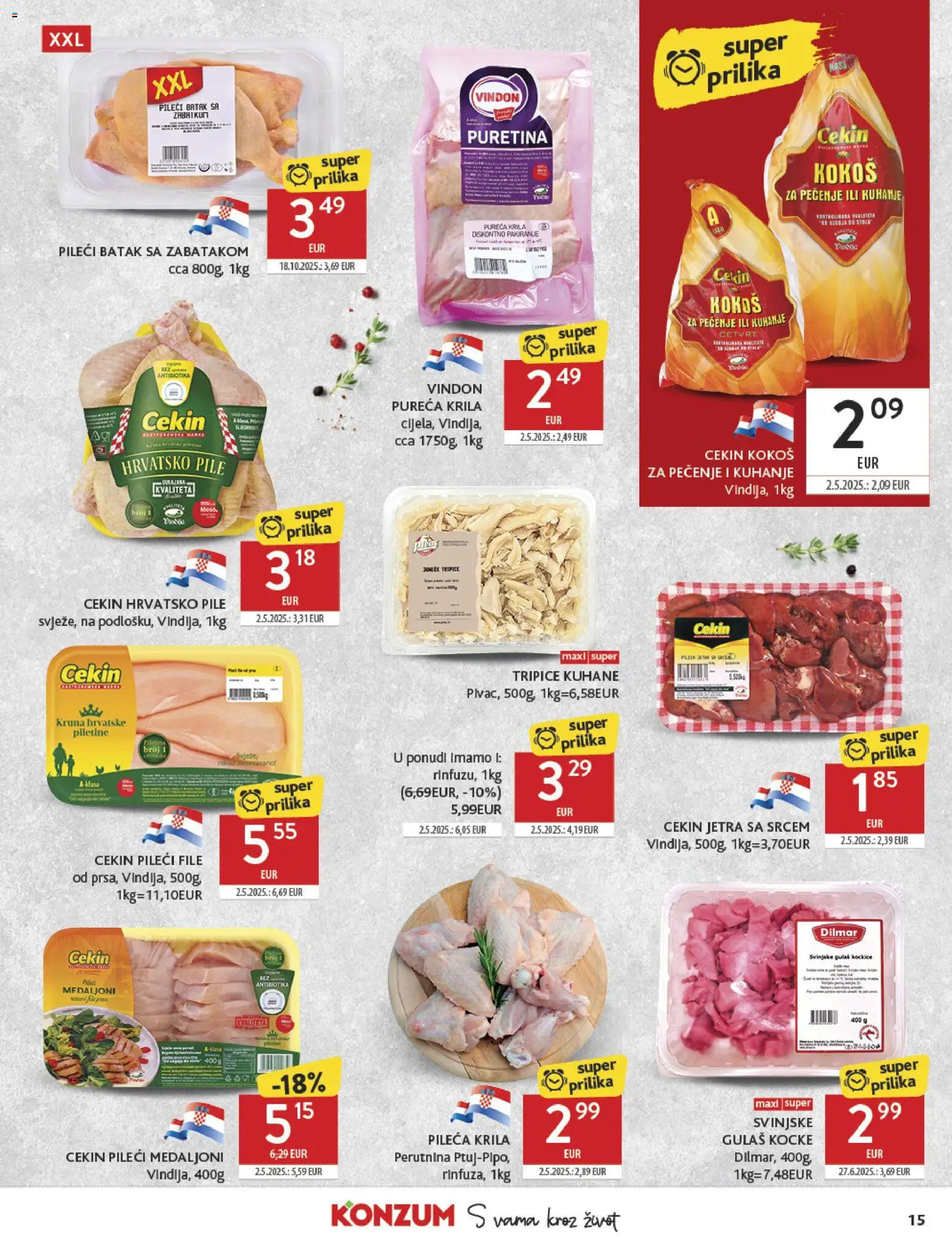 Konzum HR akciós ujság - amely érvényes a következő dátumtól: 07.01.2026 | Oldal: 15