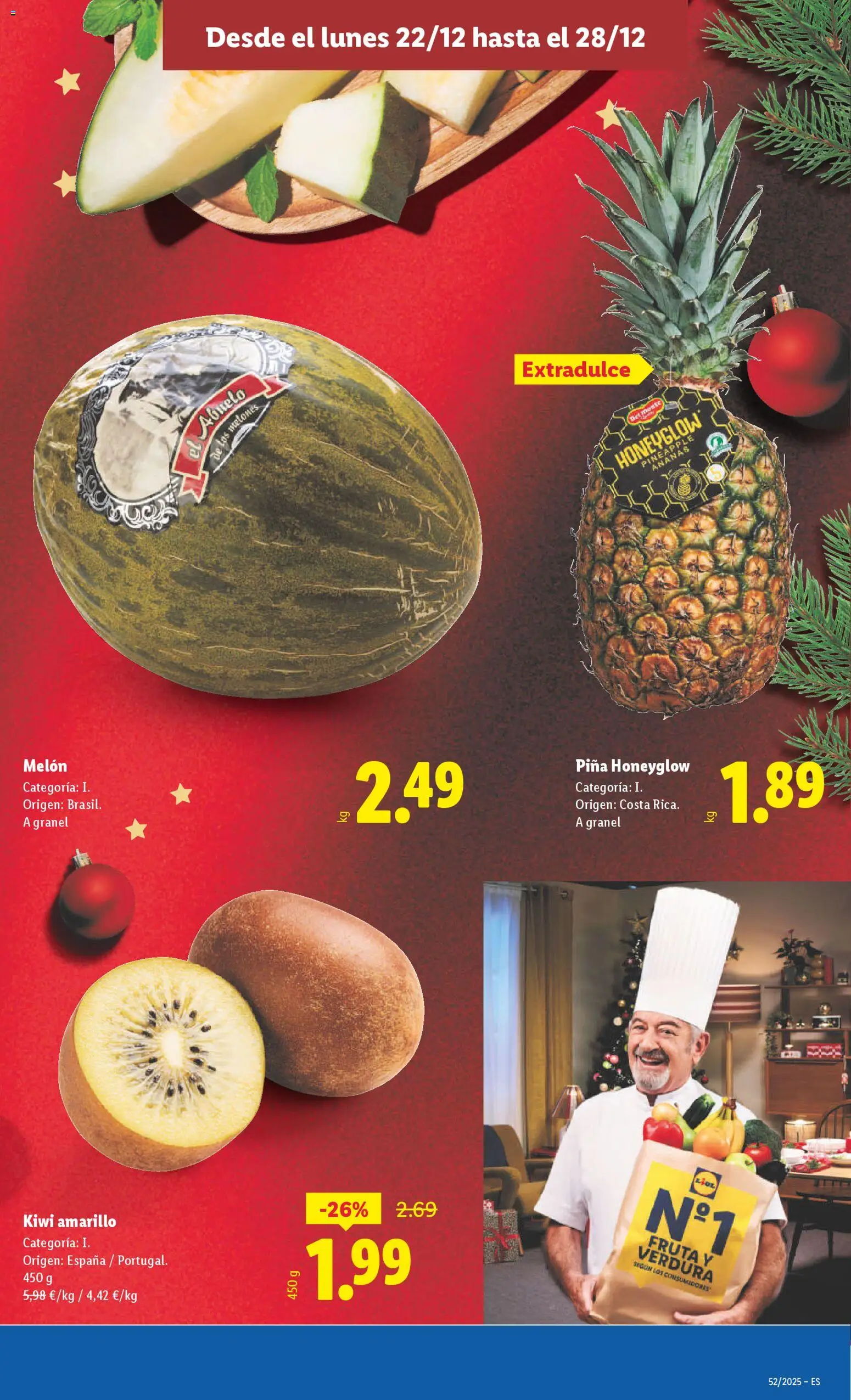 Lidl folleto │ válido desde el 22.12.2025 | Página: 3 | Productos: Φορτιστής, Piña, Kiwi