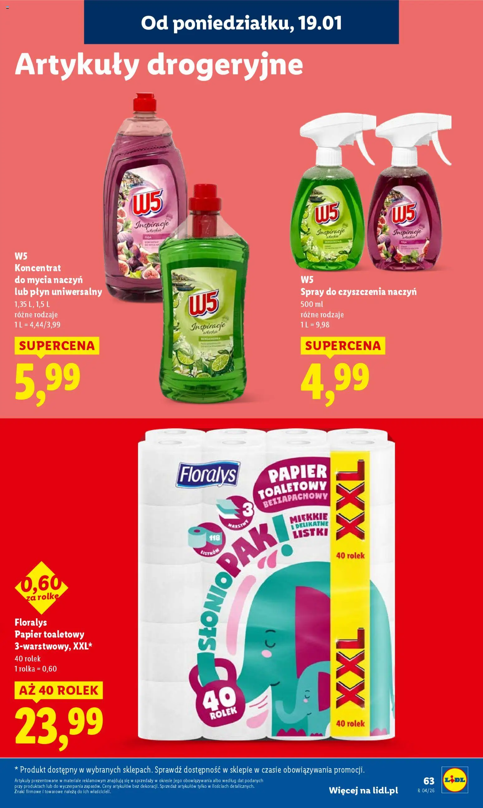 Lidl Gazetka od 19.01.2026 | Strona: 63 | Produkty: Papier toaletowy