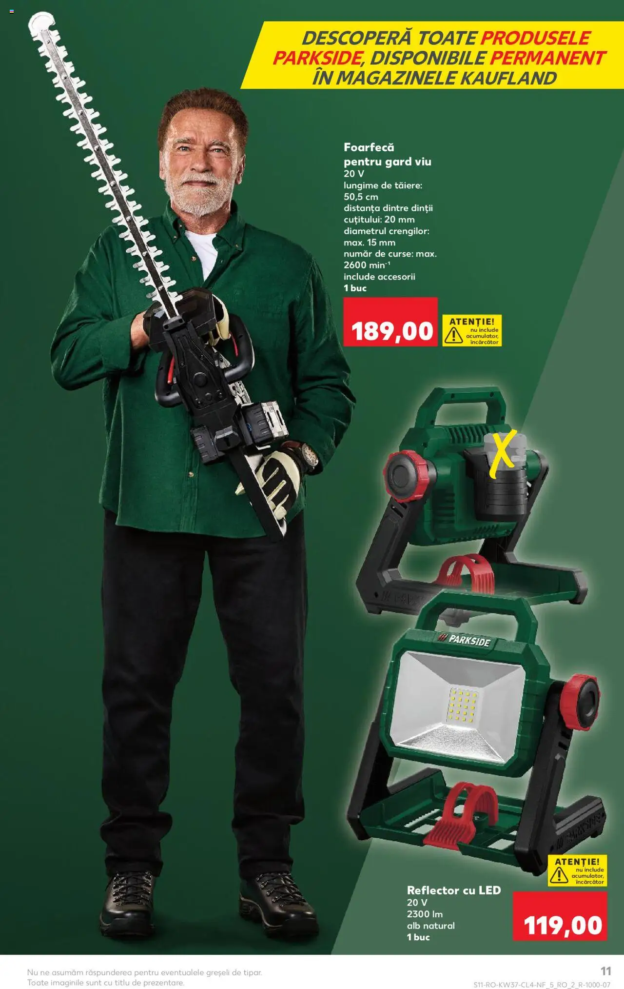 Kaufland RO akciós ujság - amely érvényes a következő dátumtól: 10.09.2025 | Oldal: 11 | Termékek: Parkside